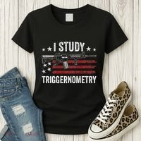 I Study Triggernometry Funny Gun Pro Guns Saying Women's T-Shirt thumb 3