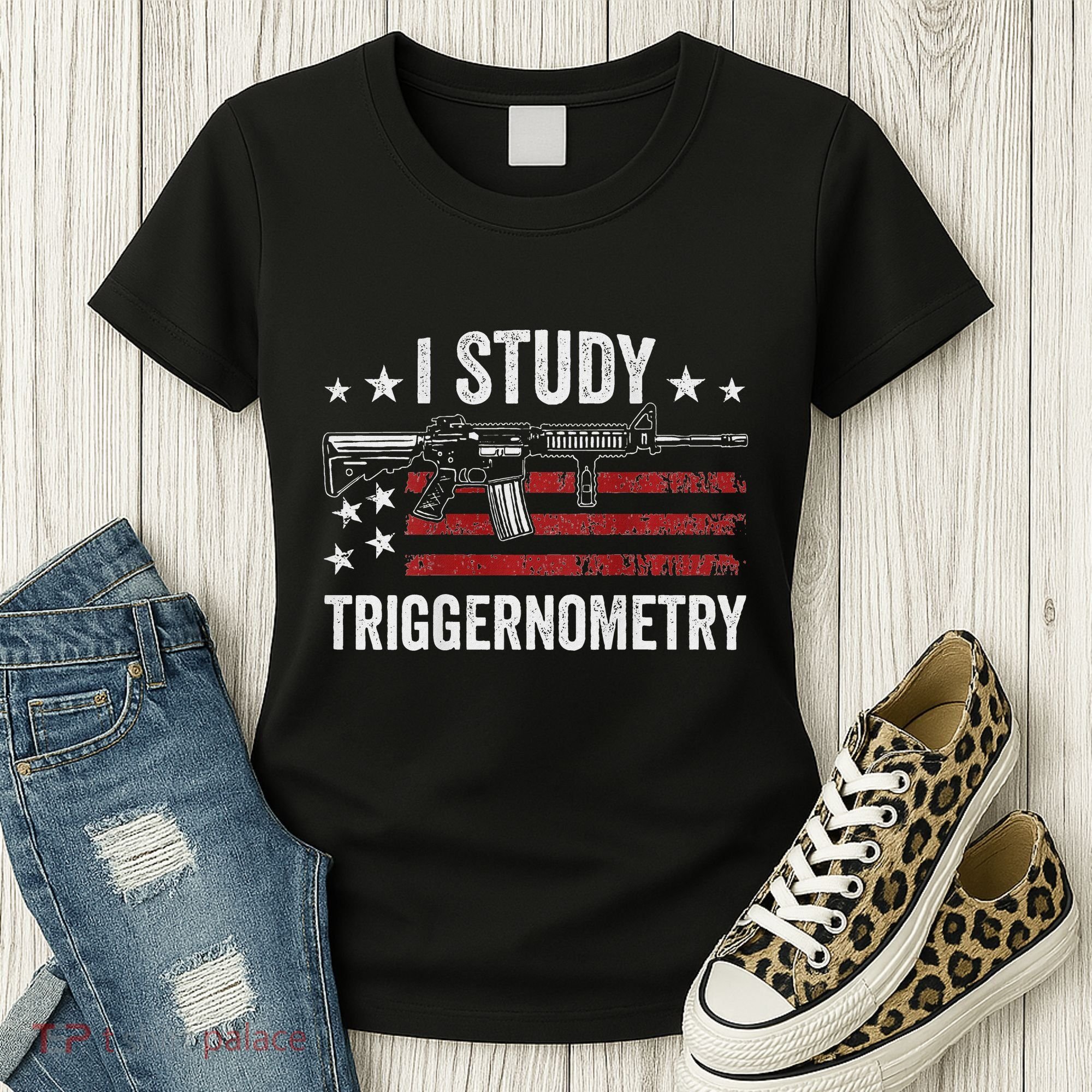 I Study Triggernometry Funny Gun Pro Guns Saying Women's T-Shirt