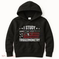 I Study Triggernometry Funny Gun Pro Guns Saying Kids Hoodie thumb 0