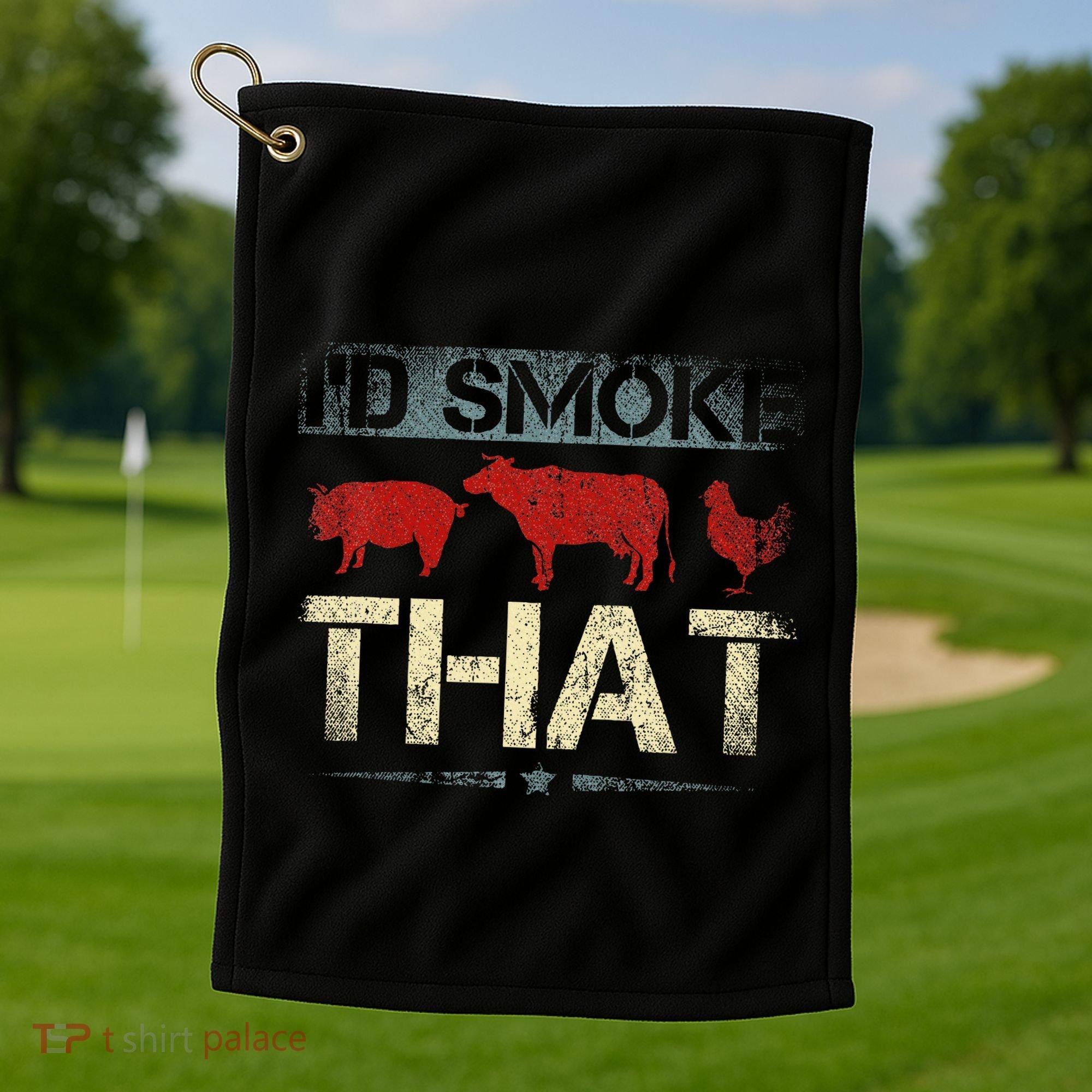 Id Smoke That Barbecue Golf Towel