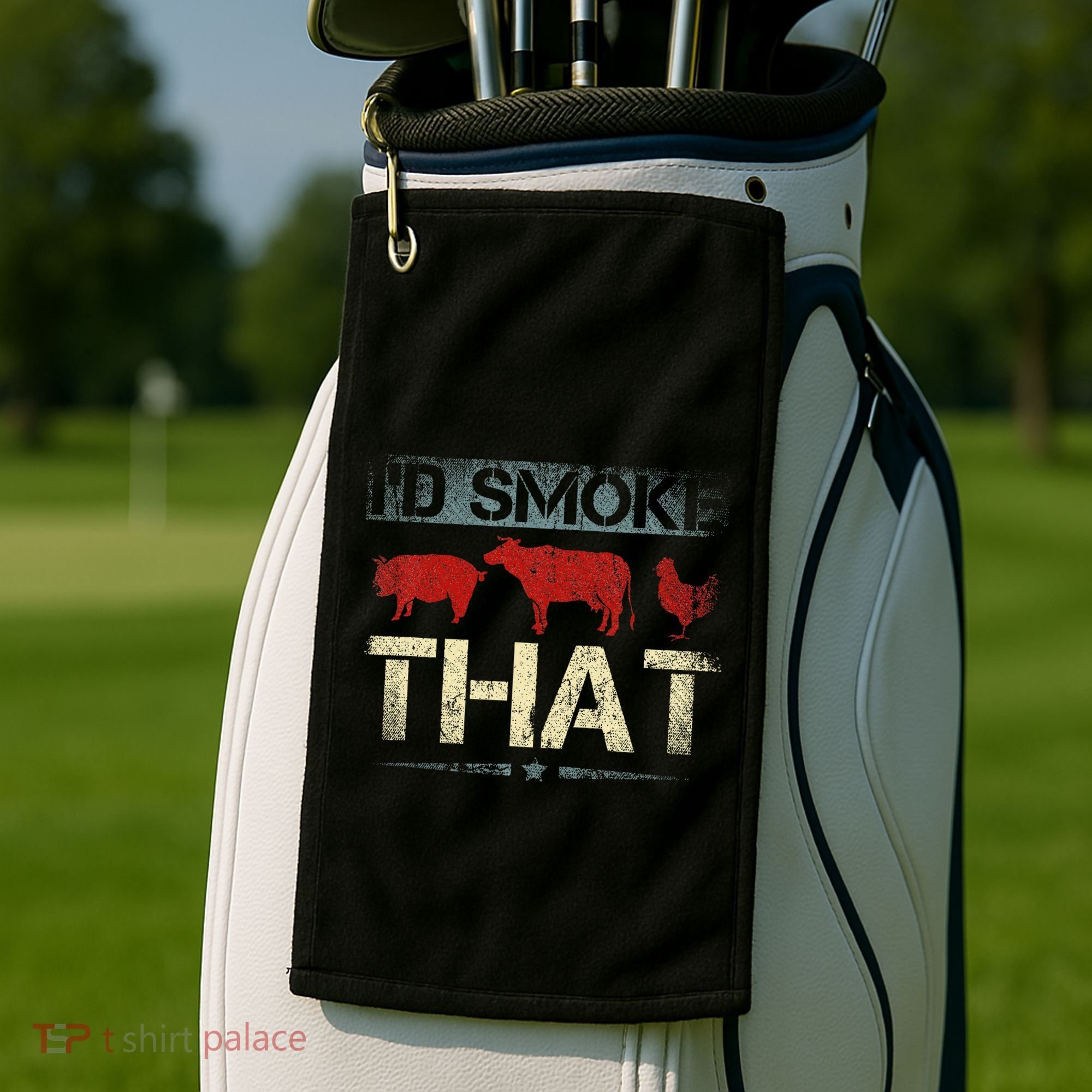 Id Smoke That Barbecue Golf Towel