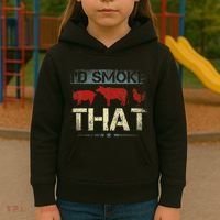 Id Smoke That Barbecue Kids Hoodie thumb 3