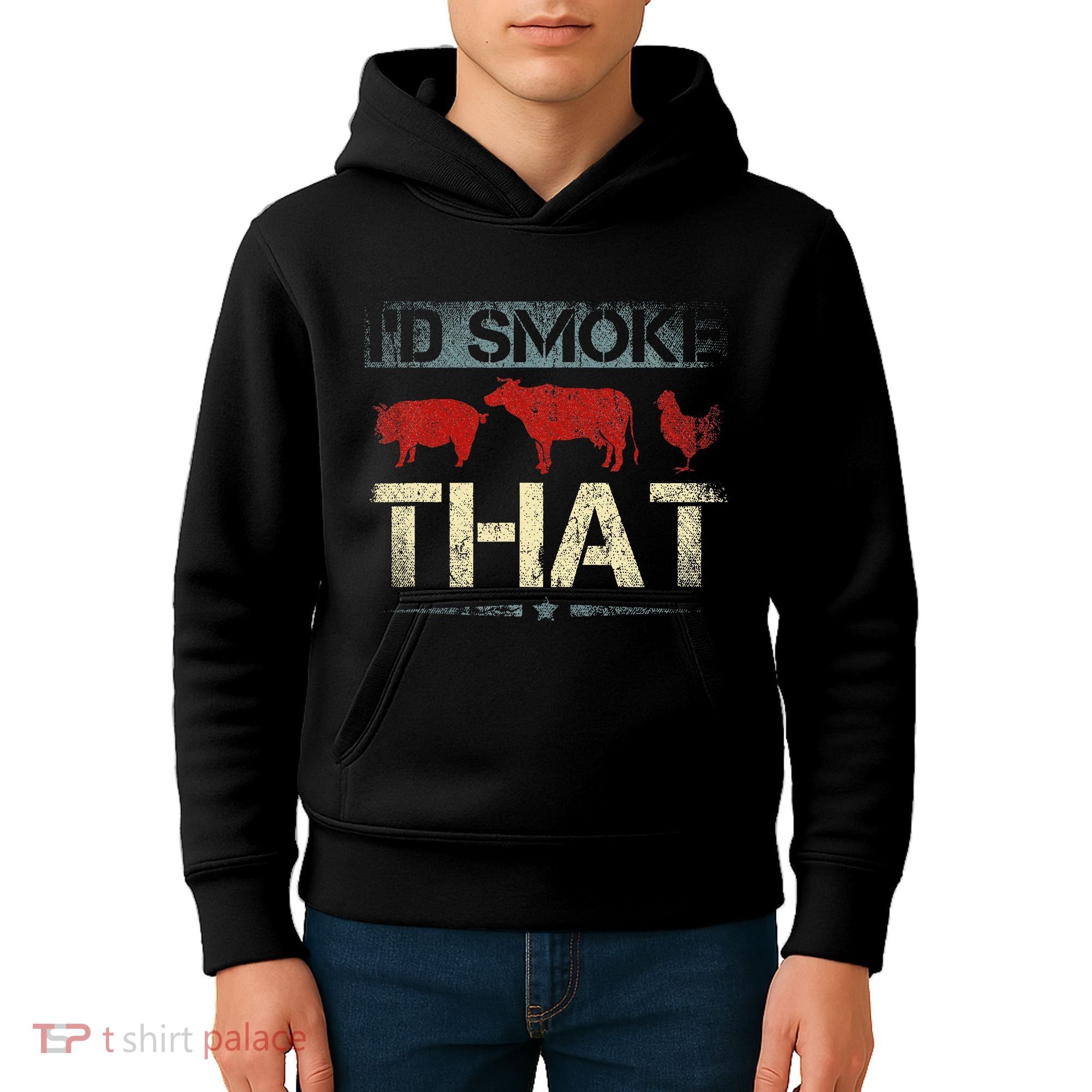 Id Smoke That Barbecue Kids Hoodie