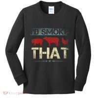 Id Smoke That Barbecue Kids Long Sleeve Shirt thumb 0