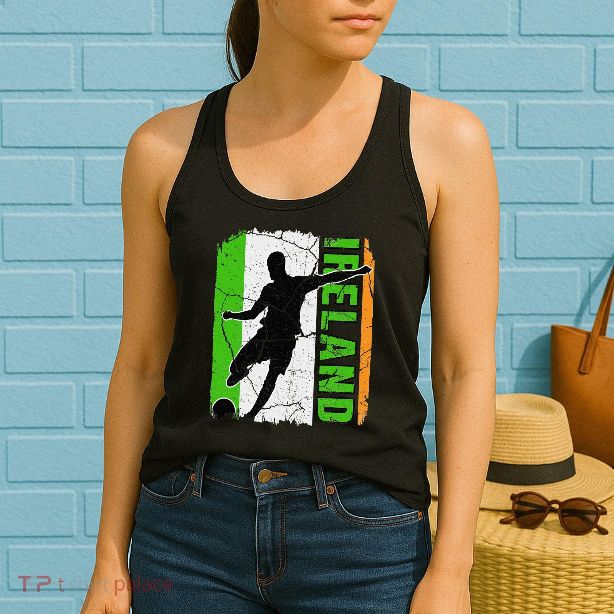 Ireland Soccer Team Irish Flag Jersey Football Fans Women's Tank Top