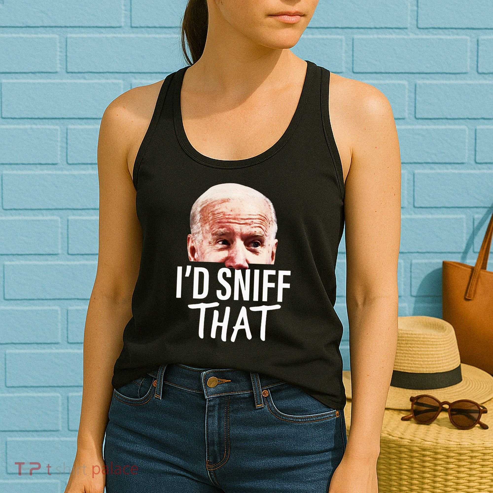 ID Sniff That. Anti Joe Biden Women's Tank Top
