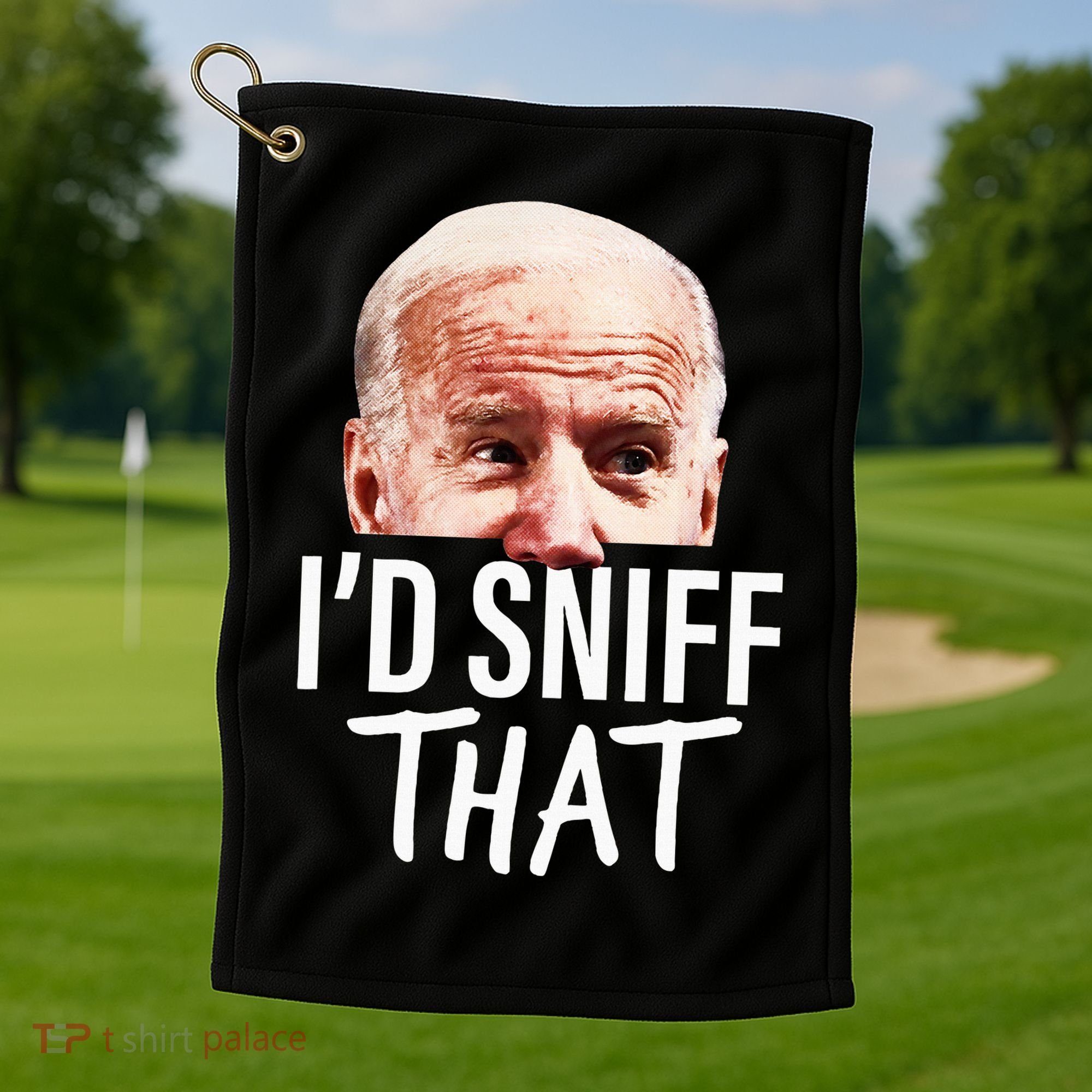 ID Sniff That. Anti Joe Biden Golf Towel
