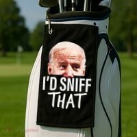ID Sniff That. Anti Joe Biden Golf Towel thumb 2