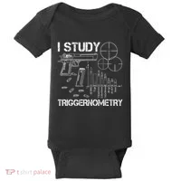 I Study Triggernometry Gun Baby Bodysuit thumb 0
