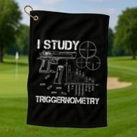 I Study Triggernometry Gun Golf Towel thumb 1