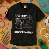I Study Triggernometry Gun Kids T-Shirt thumb 3
