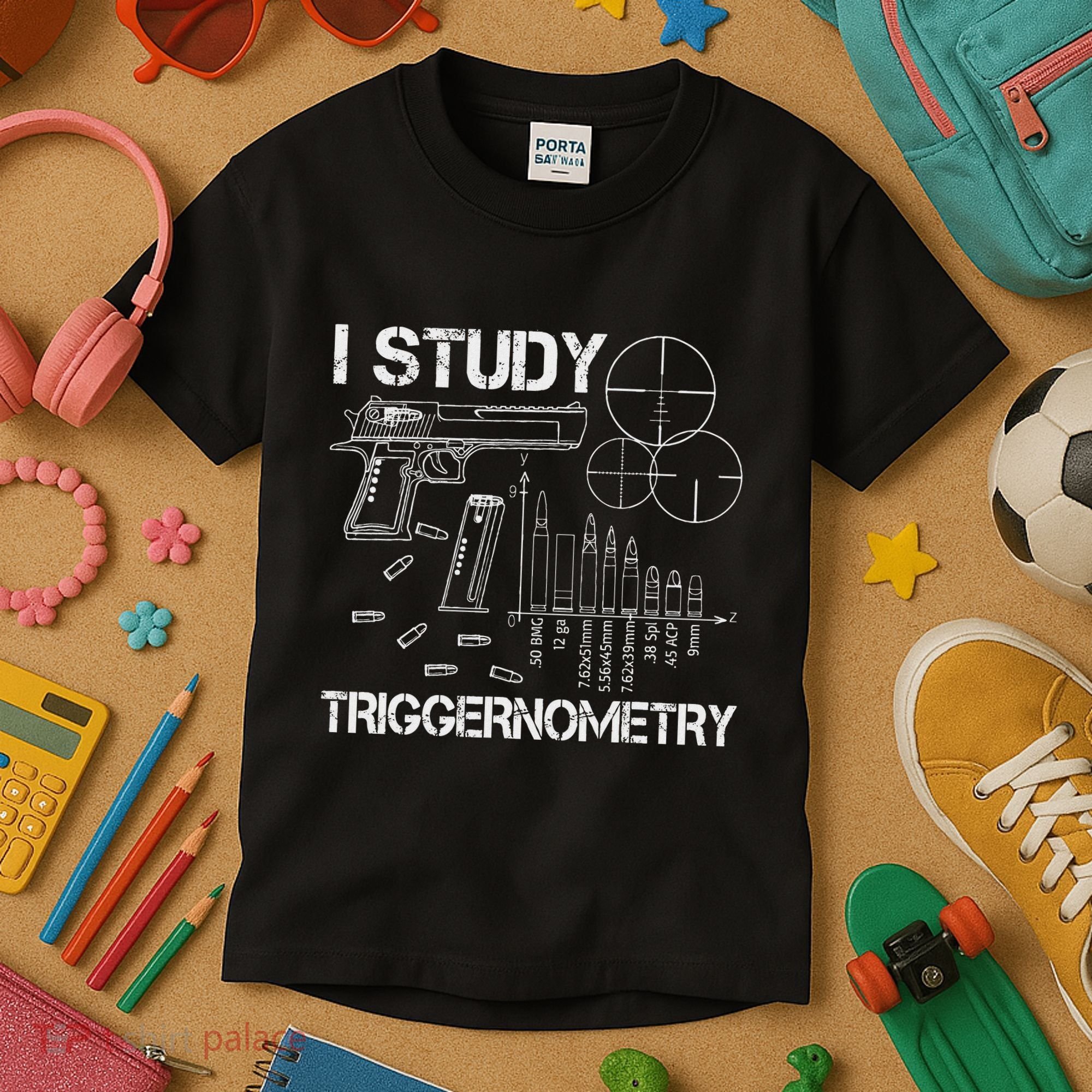 I Study Triggernometry Gun Kids T-Shirt