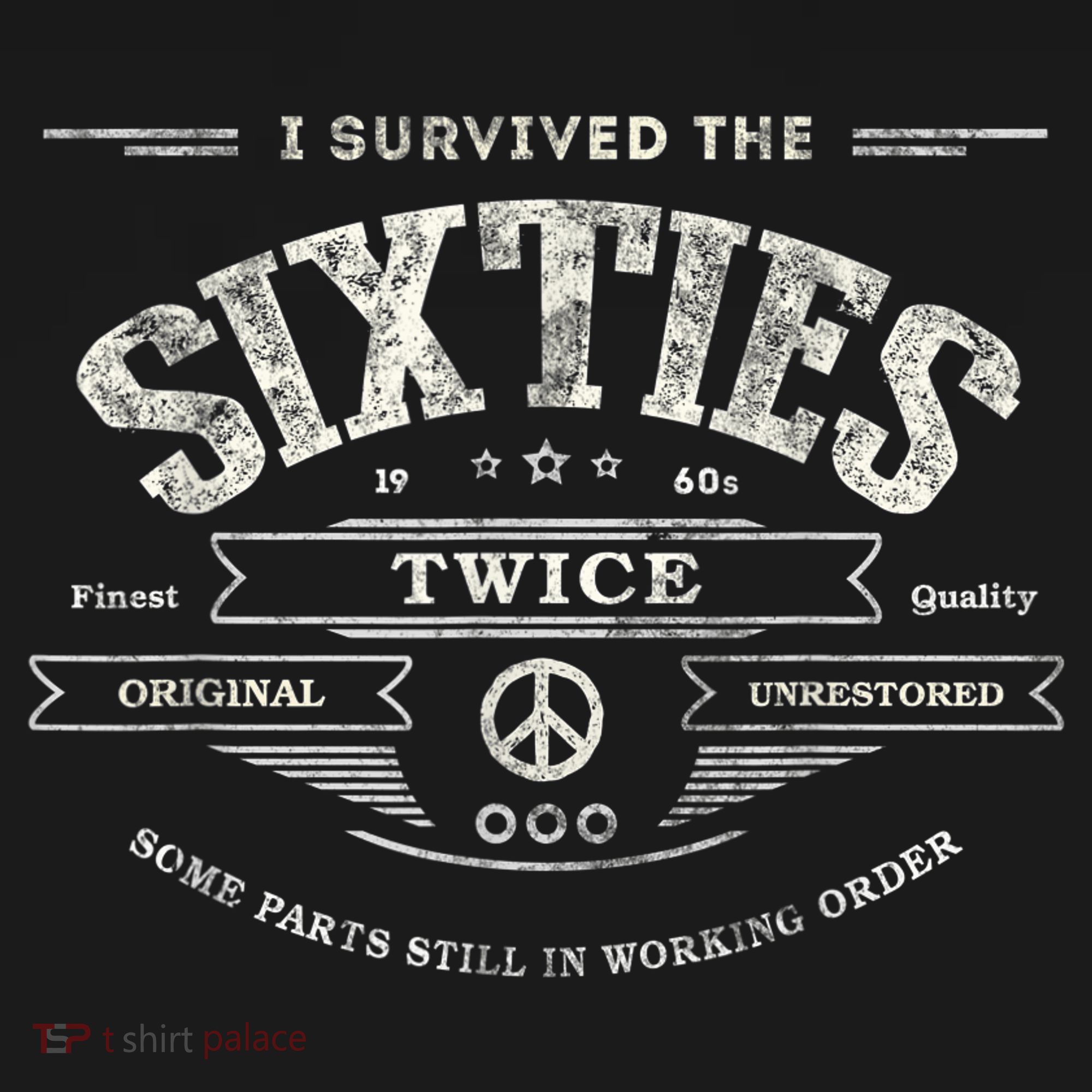 I SURVIVED The SIXTIES TWICE Built In 60s 70th 60th Birthday T-Shirt
