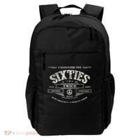 I SURVIVED The SIXTIES TWICE Built In 60s 70th 60th Birthday Backpack thumb 0