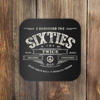 I SURVIVED The SIXTIES TWICE Built In 60s 70th 60th Birthday Coaster thumb 0