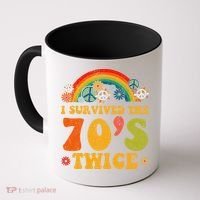 I Survived the 70s Twice Funny 90th Birthday Retro Coffee Mug thumb 0