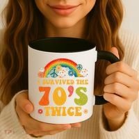 I Survived the 70s Twice Funny 90th Birthday Retro Coffee Mug thumb 3