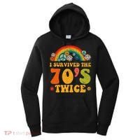 I Survived the 70s Twice Funny 90th Birthday Retro Women's Hoodie thumb 0