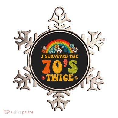 I Survived the 70s Twice Funny 90th Birthday Retro Ornament