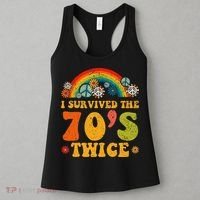 I Survived the 70s Twice Funny 90th Birthday Retro Women's Tank Top thumb 3