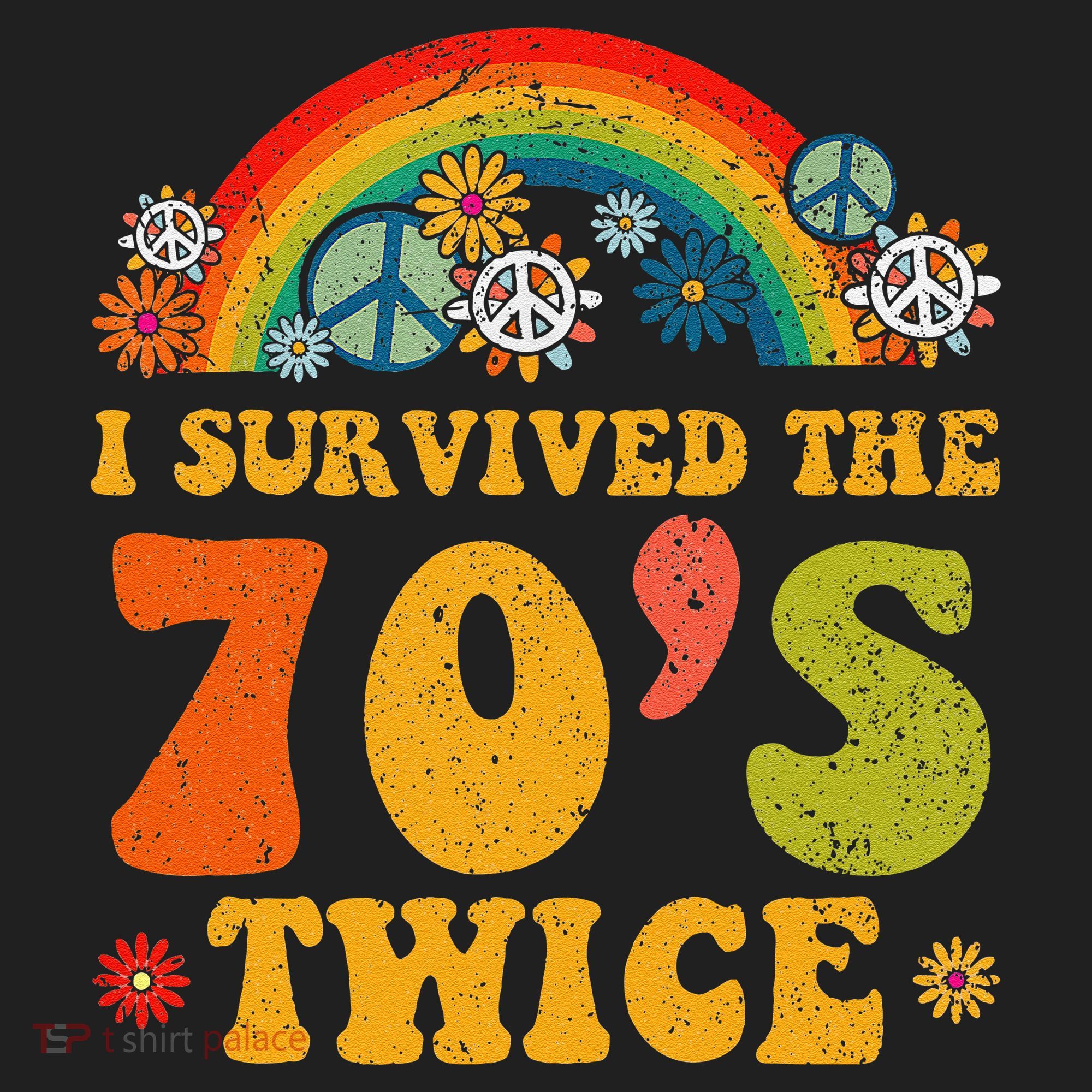 I Survived the 70s Twice Funny 90th Birthday Retro Golf Towel