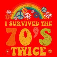 I Survived the 70s Twice Funny 90th Birthday Retro Santa Hat thumb 1