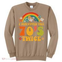 I Survived the 70s Twice Funny 90th Birthday Retro Sweatshirt thumb 0