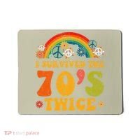 I Survived the 70s Twice Funny 90th Birthday Retro Mousepad thumb 0