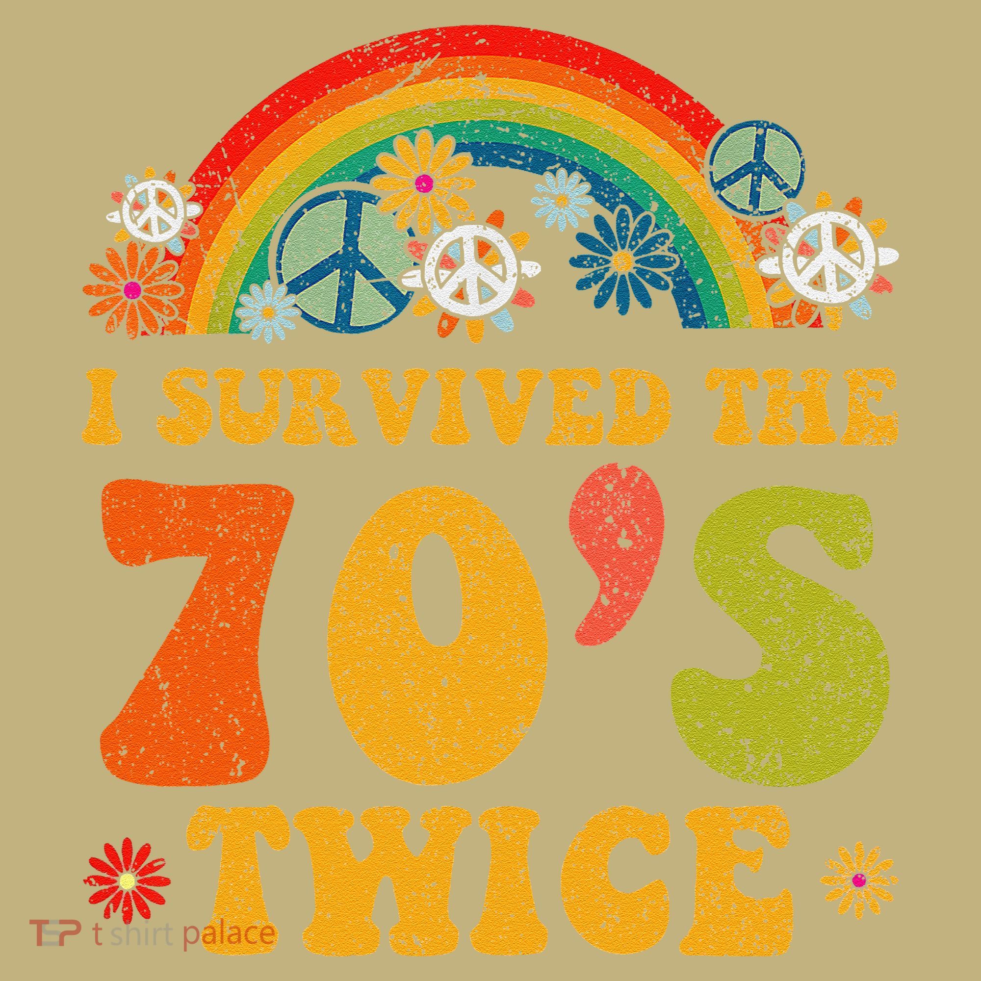 I Survived the 70s Twice Funny 90th Birthday Retro Mousepad