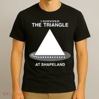I Survived The Triangle At Shapeland T-Shirt thumb 3
