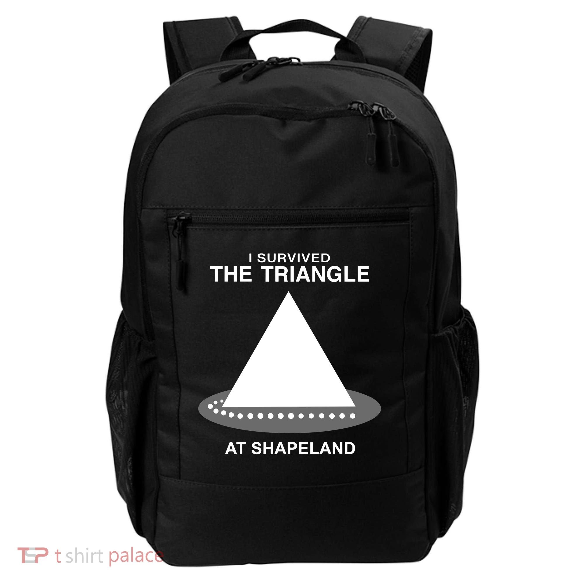 I Survived The Triangle At Shapeland Backpack