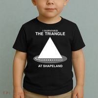 I Survived The Triangle At Shapeland Toddler T-Shirt thumb 2