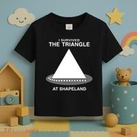 I Survived The Triangle At Shapeland Toddler T-Shirt thumb 3