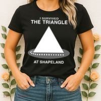 I Survived The Triangle At Shapeland Women's T-Shirt thumb 2