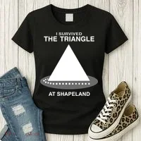 I Survived The Triangle At Shapeland Women's T-Shirt thumb 3