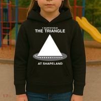 I Survived The Triangle At Shapeland Kids Hoodie thumb 3