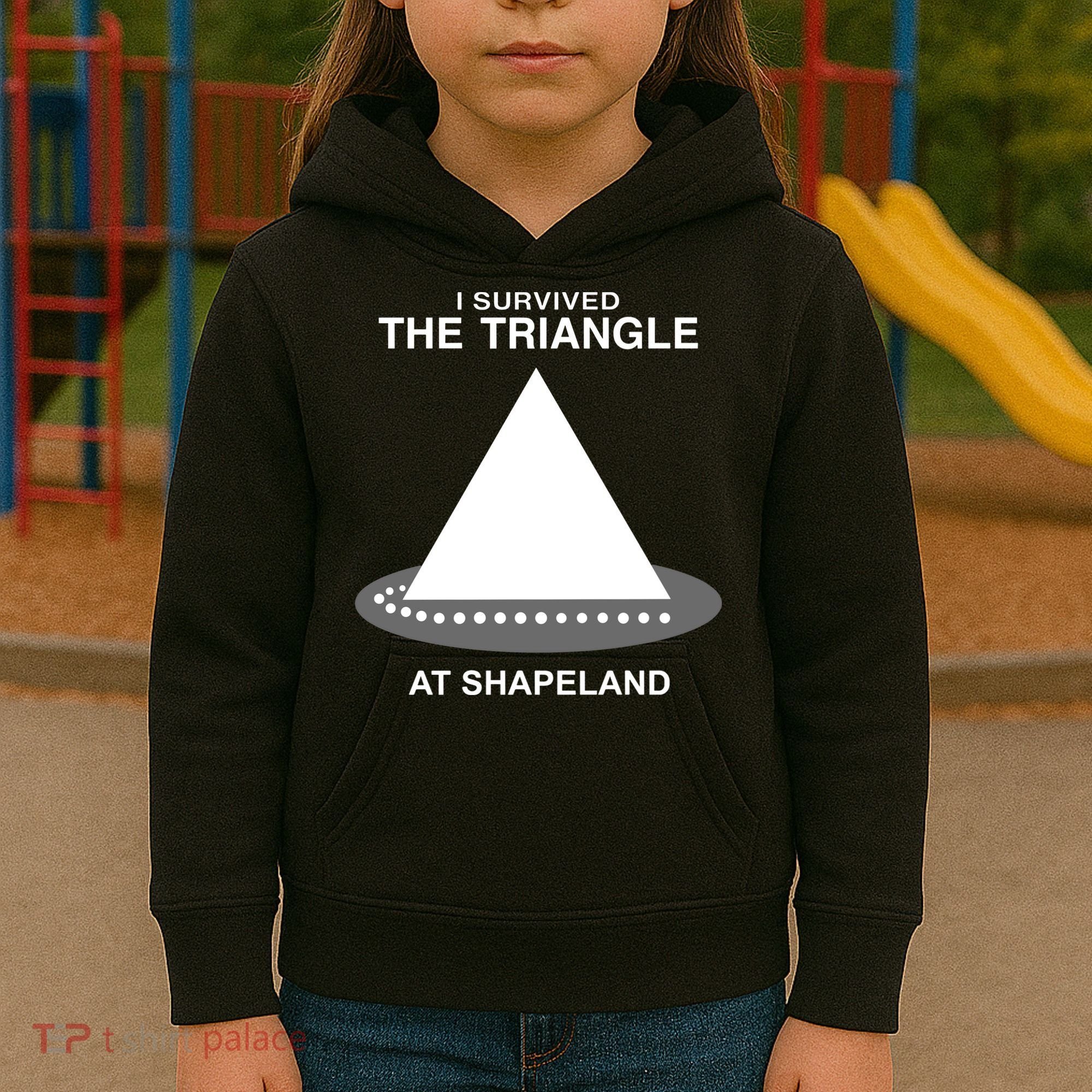 I Survived The Triangle At Shapeland Kids Hoodie