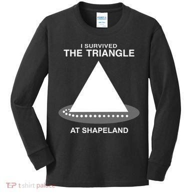 I Survived The Triangle At Shapeland Kids Long Sleeve Shirt