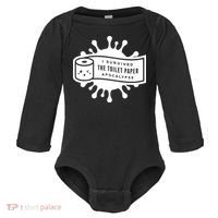 I Survived The Toilet Paper Apocalypse Baby Long Sleeve Bodysuit thumb 0