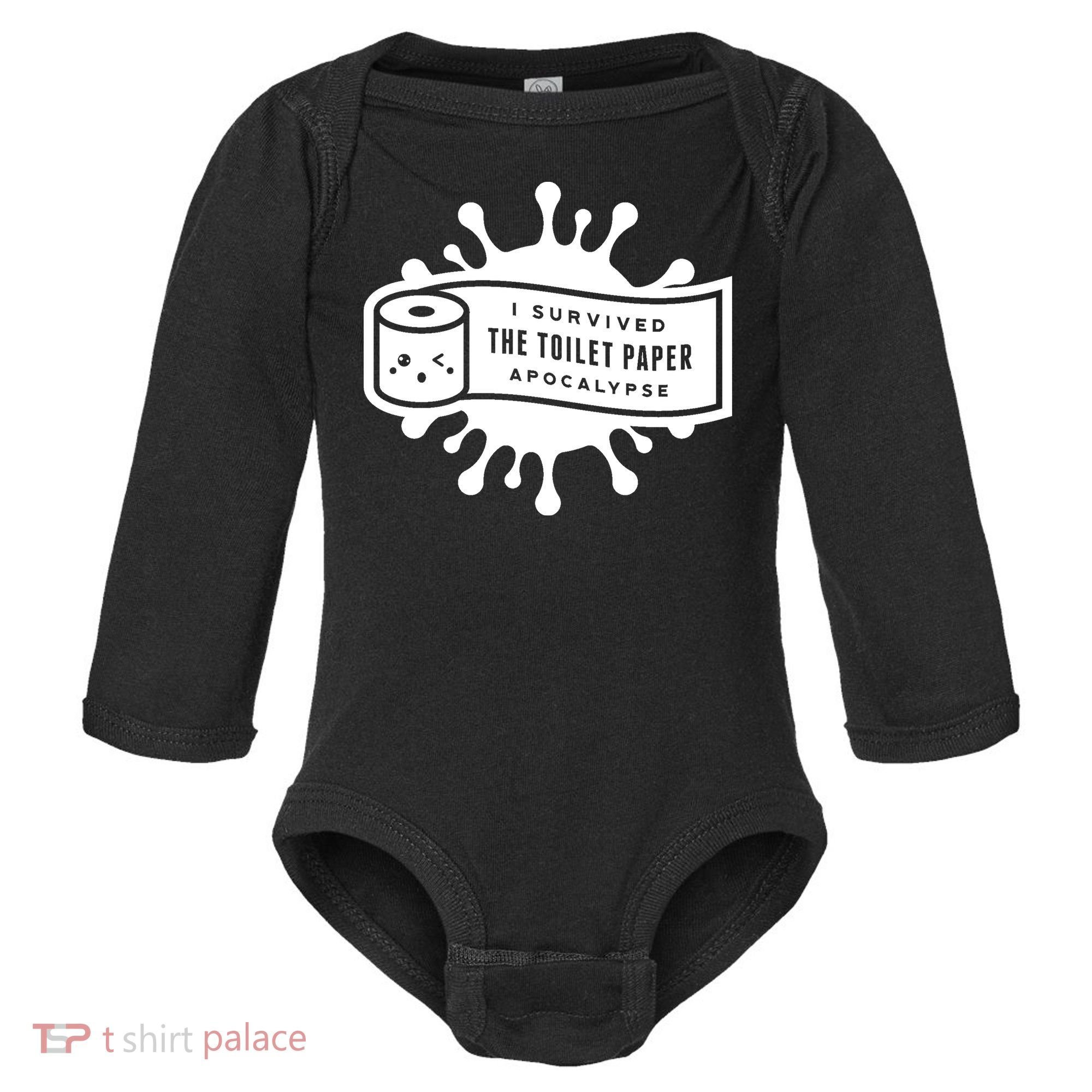 I Survived The Toilet Paper Apocalypse Baby Long Sleeve Bodysuit
