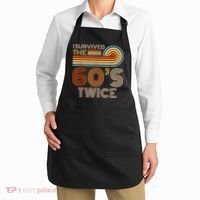 I Survived The 60s Twice Sixties 70th 70s Year Old Birthday Apron thumb 2
