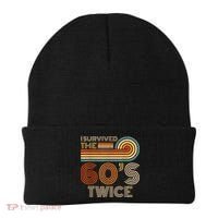 I Survived The 60s Twice Sixties 70th 70s Year Old Birthday Beanie thumb 0