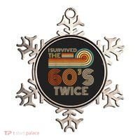 I Survived The 60s Twice Sixties 70th 70s Year Old Birthday Ornament thumb 0
