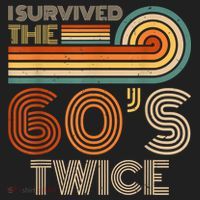 I Survived The 60s Twice Sixties 70th 70s Year Old Birthday Hat thumb 2