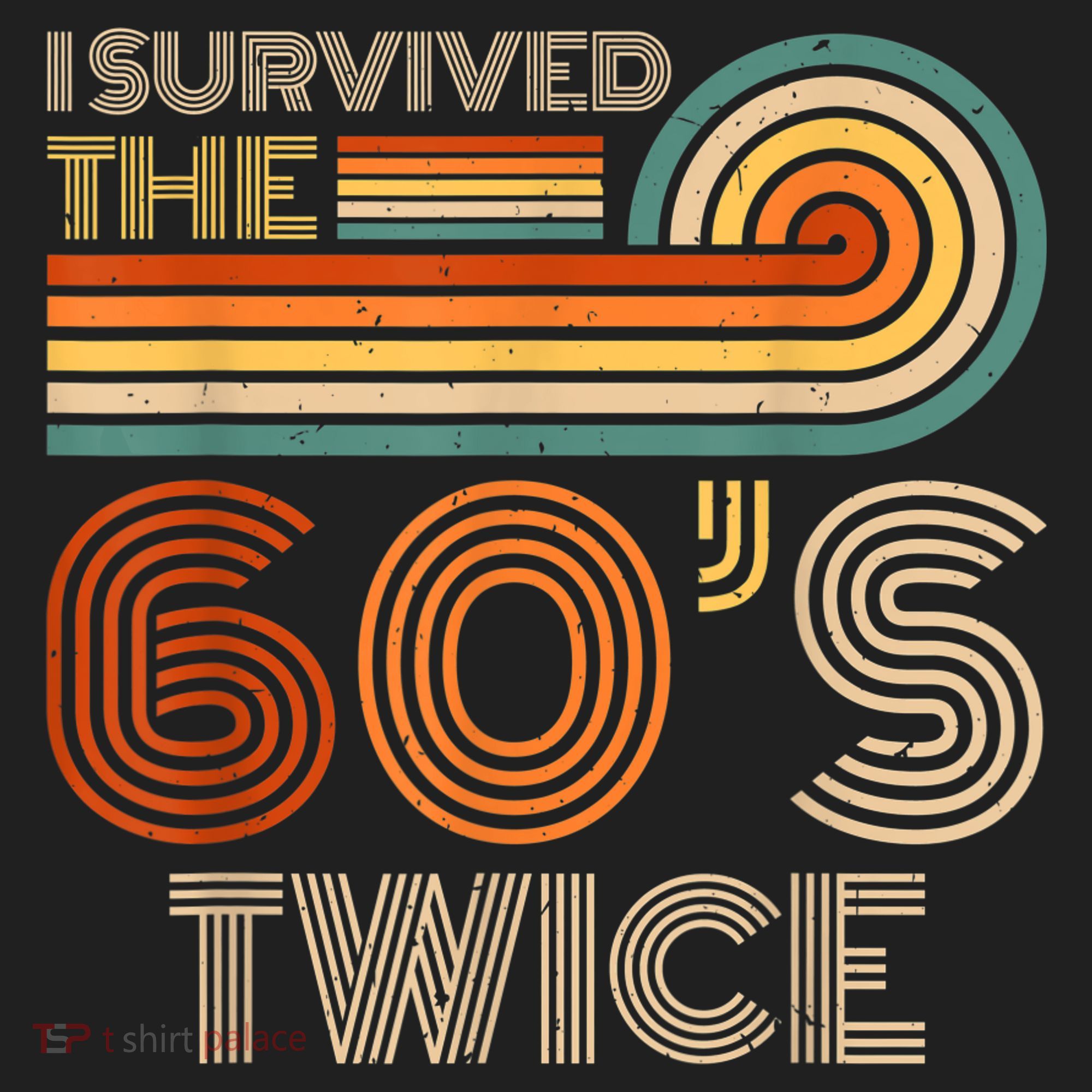 I Survived The 60s Twice Sixties 70th 70s Year Old Birthday Hat
