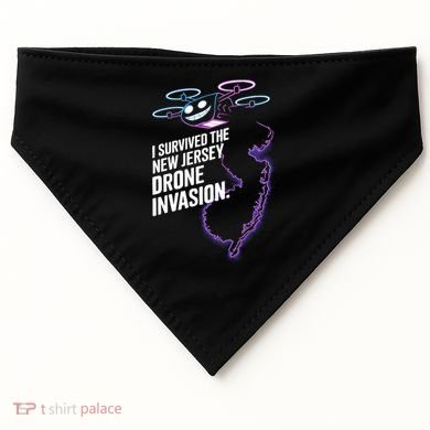 I Survived The New Jersey Drone Invasion USA-Made Doggie Bandana