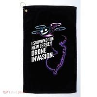 I Survived The New Jersey Drone Invasion Golf Towel thumb 0