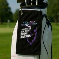 I Survived The New Jersey Drone Invasion Golf Towel thumb 2