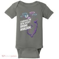 I Survived The New Jersey Drone Invasion Baby Bodysuit thumb 0