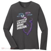 I Survived The New Jersey Drone Invasion Women's Long Sleeve Shirt thumb 0